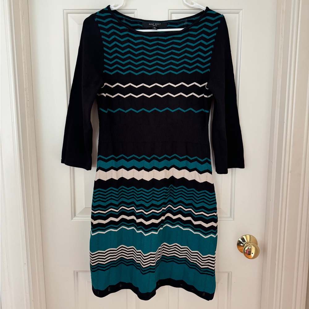 Nine West Knit Chevron Dress